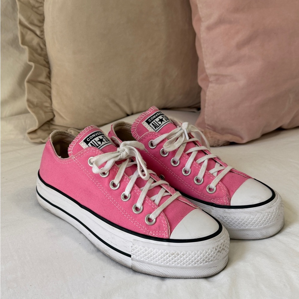 Converse Women's Bright Pink Low-Top Sneakers